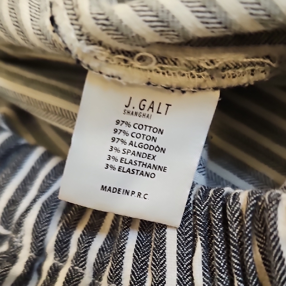 Brandy Melville JOHN GALT Black and White Striped Trousers - Picture 5 of 9
